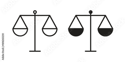 Scales of justice icon design for signs, logo, apps or website