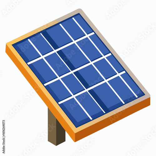 solar panel isolated on white background