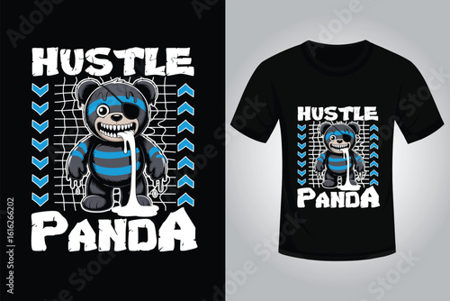 Panda streetwear T shirt design 