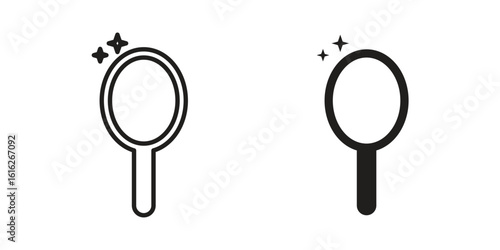 Mirror icon design for signs, logo, apps or website