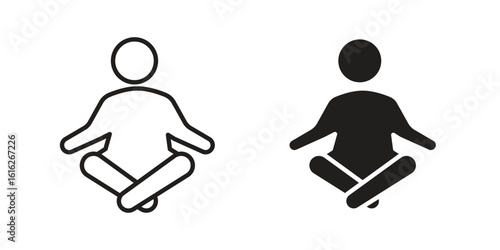 Meditation icon design for signs, logo, apps or website