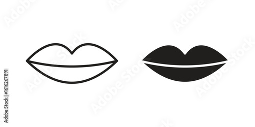 Lips icon design for signs, logo, apps or website