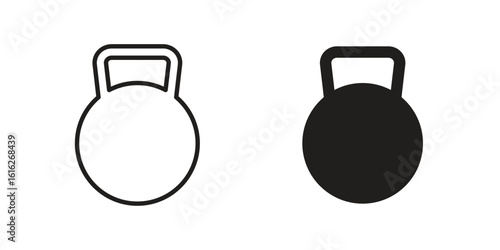 Kettlebell icon design for signs, logo, apps or website