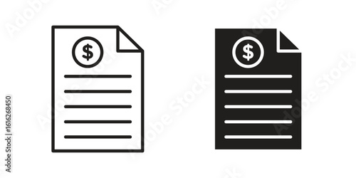Invoice payment icon design for signs, logo, apps or website