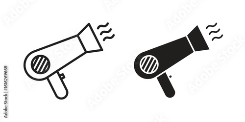 Hair dryer icon design for signs, logo, apps or website