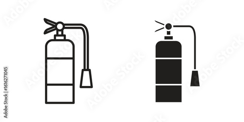 Fire extinguisher icon design for signs, logo, apps or website