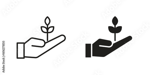 Eco-friendly icon design for signs, logo, apps or website
