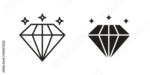 Diamond icon design for signs, logo, apps or website