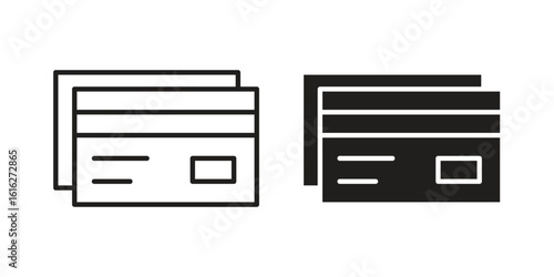 Credit card icon design for signs, logo, apps or website