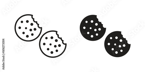 Cookie icon design for signs, logo, apps or website