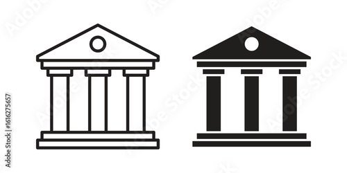Bank icon design for signs, logo, apps or website