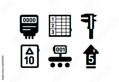 isolated backgond quantity survey meter quantity allocation table quantity measurement probe quantity threshold sensor quantity batch tracker quantity inde marker