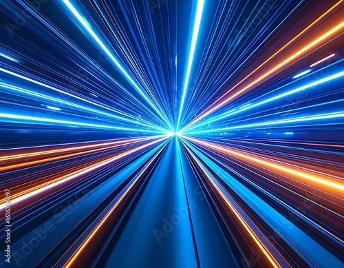 Abstract speed lines converging to a central point
