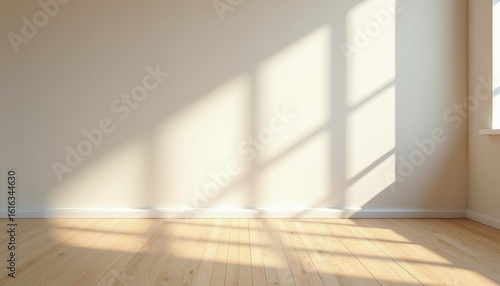 Bright and Airy Empty Room with Soft Shadows from Window Light