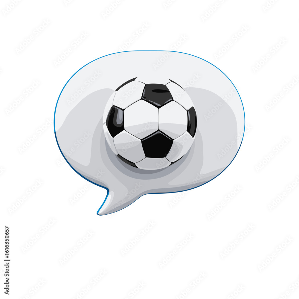 Obraz premium Football chat bubble icon.