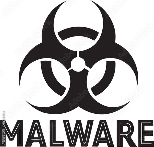 Malware icon and vector