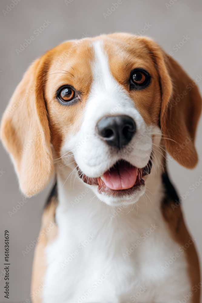 Adorable beagle dog close-up with expressive eyes and soft fur Adorable beagle dog close-up with expressive eyes and soft fur