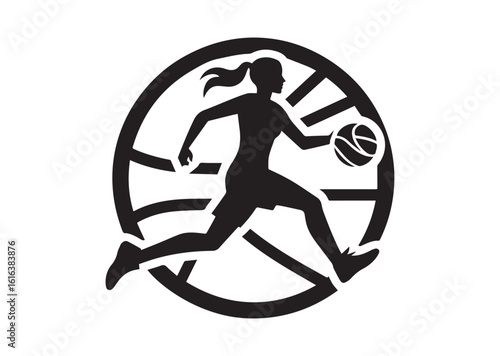 Basketball player silhouette vector illustration