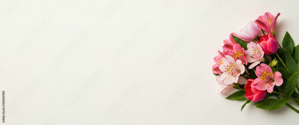 Colorful bouquet of flowers on white background Colorful bouquet of flowers on white background