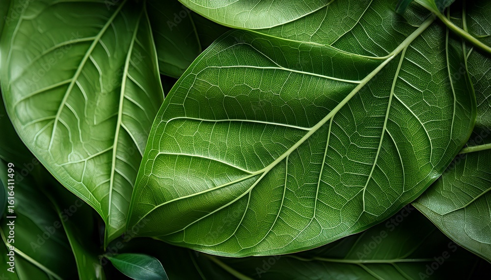 Fototapeta premium detailed shot of verdant leaves