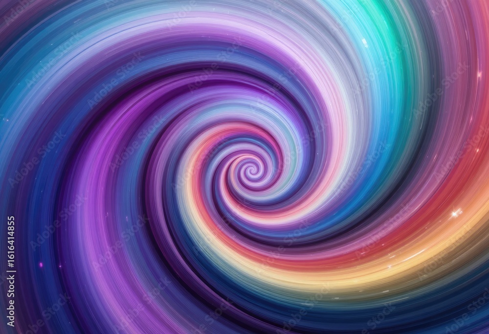 Abstract colorful spiral with swirling lines and cosmic glitter Abstract colorful spiral with swirling lines and cosmic glitter