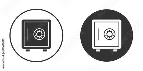 Bank vault icon vector illustration solid. vector logo template in trendy flat style