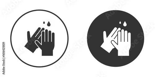 Wash hands icon vector illustration solid. vector logo template in trendy flat style