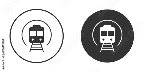 Subway icon vector illustration solid. vector logo template in trendy flat style