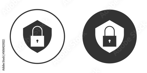 Security lock icon vector illustration solid. vector logo template in trendy flat style