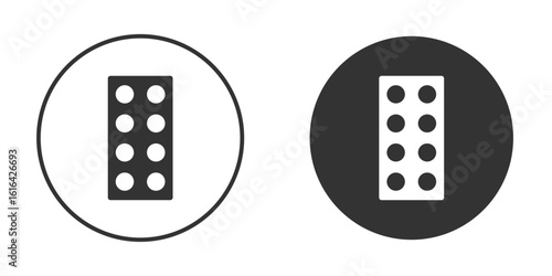 Pill blister pack icon vector illustration solid. vector logo template in trendy flat style