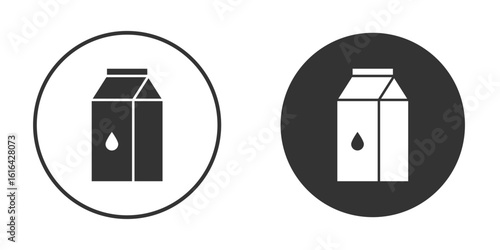 Milk carton icon vector illustration solid. vector logo template in trendy flat style