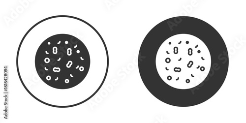 Microorganism icon vector illustration solid. vector logo template in trendy flat style