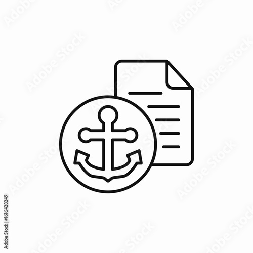 file anchor icon sign vector