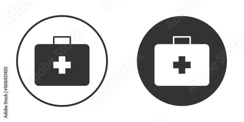First aid kit icon vector illustration solid. vector logo template in trendy flat style