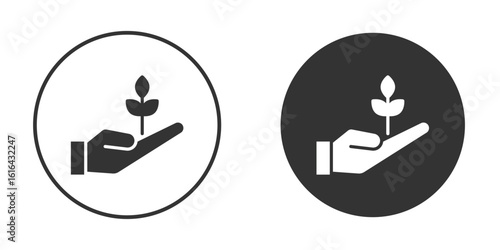 Eco-friendly icon vector illustration solid. vector logo template in trendy flat style