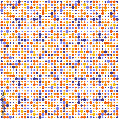 Endless vector seamless pattern consisting of various colorful graphic elements.