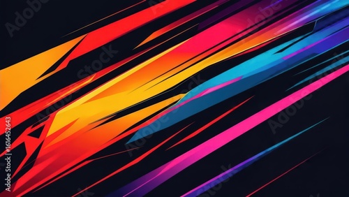 Abstract vibrant speed lines