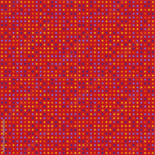 Endless vector seamless pattern consisting of various colorful graphic elements.