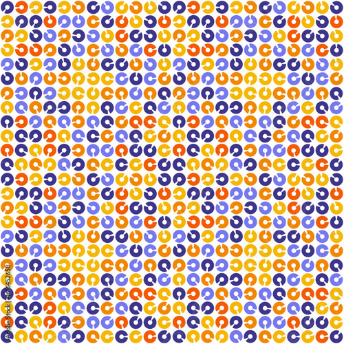 Endless vector seamless pattern consisting of various colorful graphic elements.