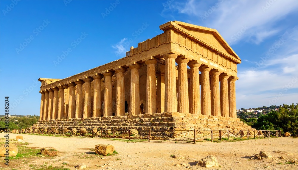 Fototapeta premium Ancient temple structure on a sunny day