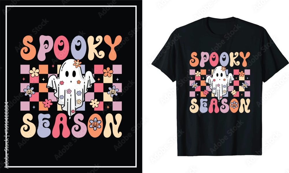 Obraz premium Spooky Season Ghost T-Shirt – Cute Ghost Design for Halloween