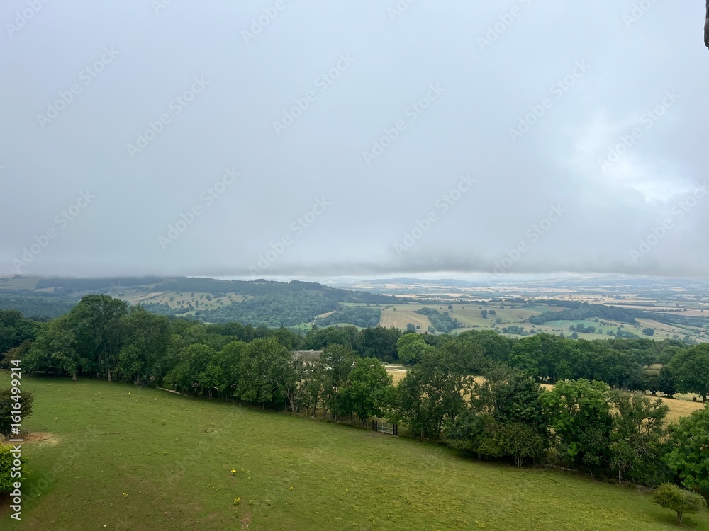 Fototapeta premium Early foggy morning over the hills 