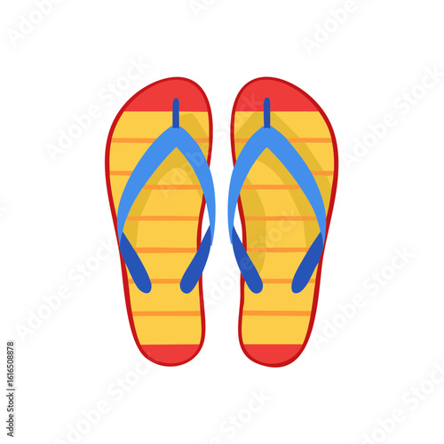 Colorful Flip Flop Sandel Icon Isolated on a Transparent Background