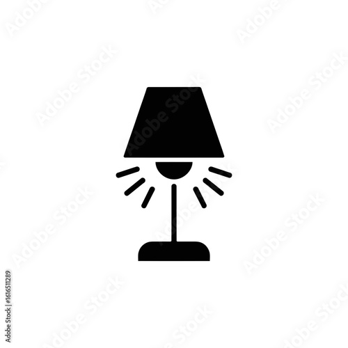 Lamp Icon – Light Symbol, Interior Decor, Table Lighting Graphic

