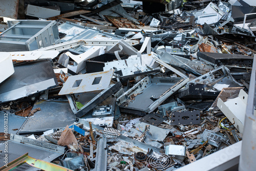 WEEE e-waste is a type of waste containing discarded electronic and other electrical devices and parts thereof. E-waste have high hazard classes due to lead, mercury,. High quality photo