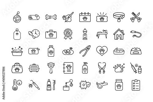 Pet Care Icon Bundle for Veterinary and Animal Services