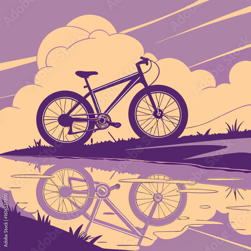 vector illustration of a bicycle