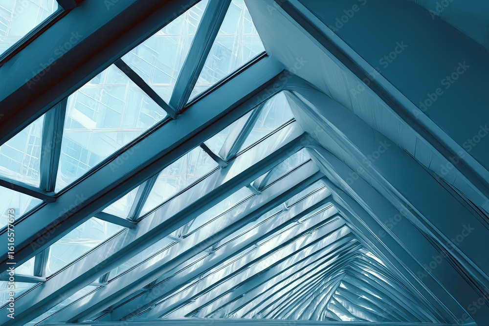 Modern steel & glass roof structure Modern steel & glass roof structure