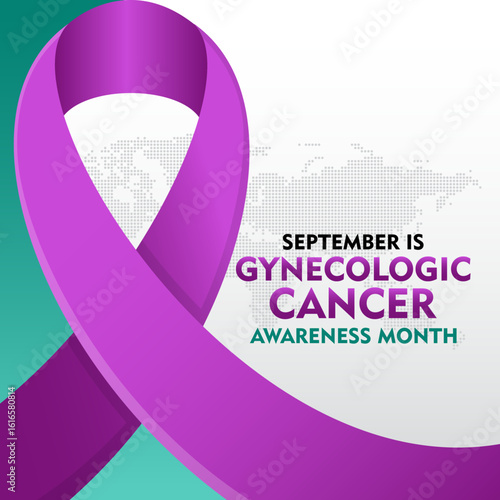 September is Gynecologic Cancer Awareness Month. Suitable for background, banner, placard, card, and poster design template