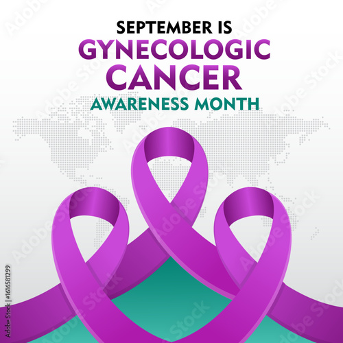September is Gynecologic Cancer Awareness Month. Suitable for background, banner, placard, card, and poster design template